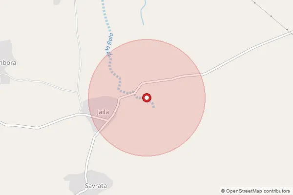 Map showing approximate area covered by Pincode 307802 — Jela B.O, Sirohi