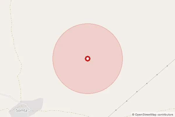 Map showing approximate area covered by Pincode 307803 — Punakkalan B.O, Jalore