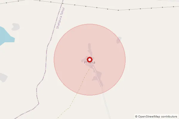 Map showing approximate area covered by Pincode 311408 — Munshi B.O, Bhilwara