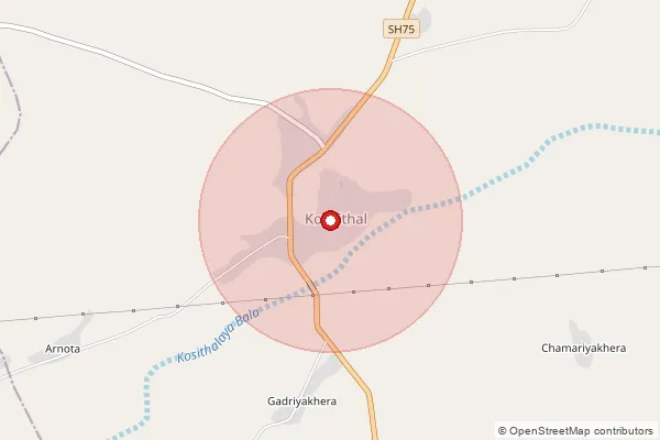 Map showing approximate area covered by Pincode 311805 — Deoria B.O, Bhilwara