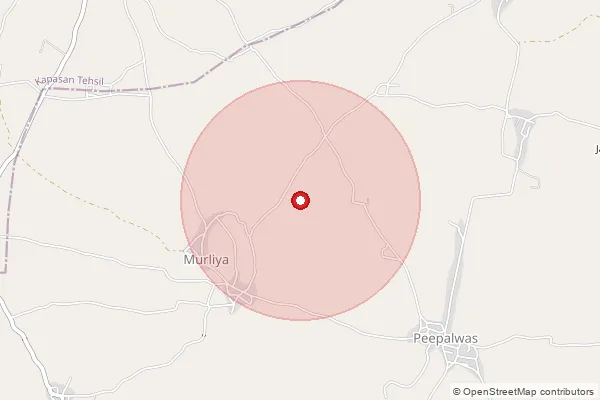 Map showing approximate area covered by Pincode 312024 — Morwan B.O, Chittorgarh