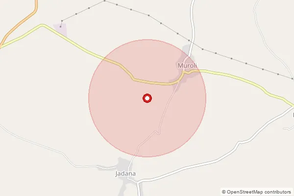 Map showing approximate area covered by Pincode 312203 — Adana B.O, Chittorgarh