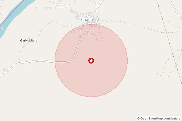 Map showing approximate area covered by Pincode 312206 — Nevaria B.O, Chittorgarh