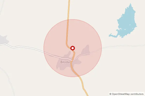 Map showing approximate area covered by Pincode 312402 — Badwai B.O, Chittorgarh