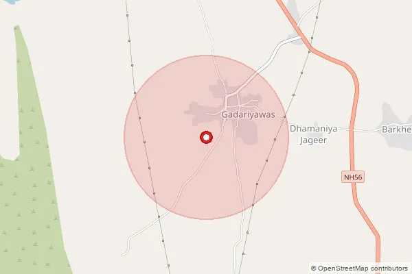 Map showing approximate area covered by Pincode 312604 — Peelikheda B.O, Pratapgarh