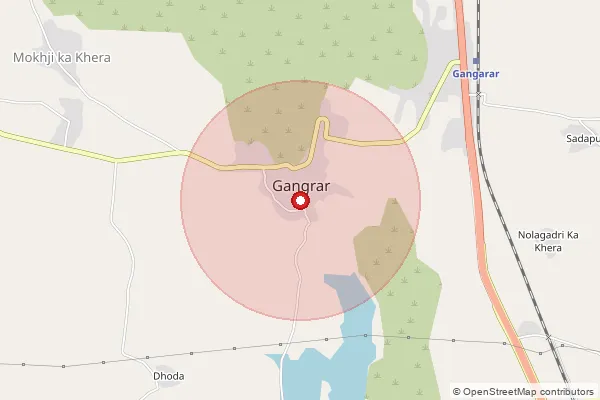 Map showing approximate area covered by Pincode 312901 — Bolon Ka Sanwata B.O, Chittorgarh