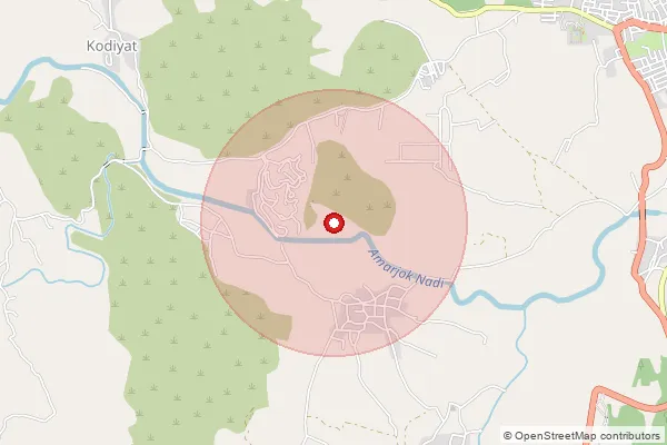 Map showing approximate area covered by Pincode 313031 — Alsigarh B.O, Udaipur