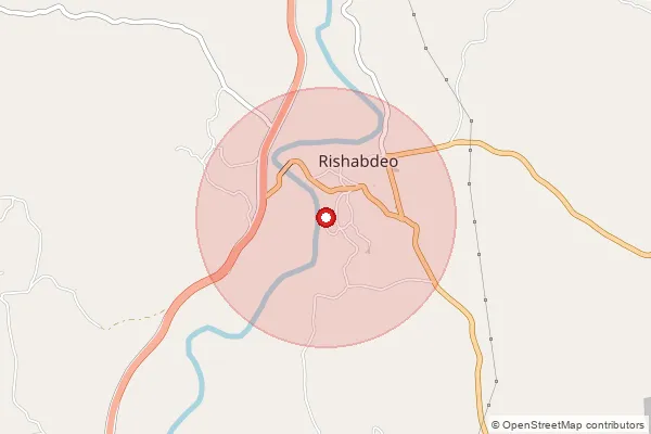 Map showing approximate area covered by Pincode 313205 — Intali B.O, Udaipur