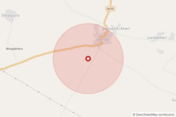 Map showing approximate area covered by Pincode 313328 — Kuraj S.O, Rajsamand