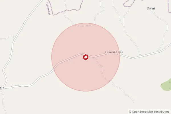 Map showing approximate area covered by Pincode 313604 — Akola B.O, Udaipur