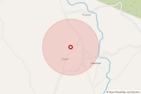 Map showing approximate area covered by Pincode 313904 — Nathara B.O, Udaipur