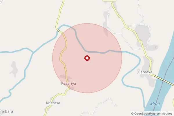 Map showing approximate area covered by Pincode 314026 — Galiakot S.O, Dungarpur