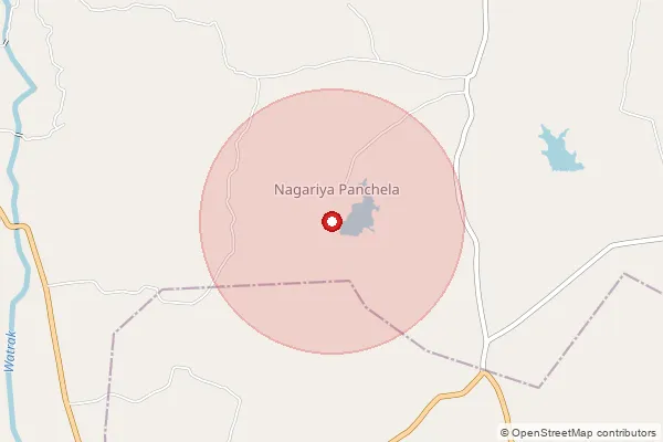 Map showing approximate area covered by Pincode 314402 — Bansia B.O, Dungarpur
