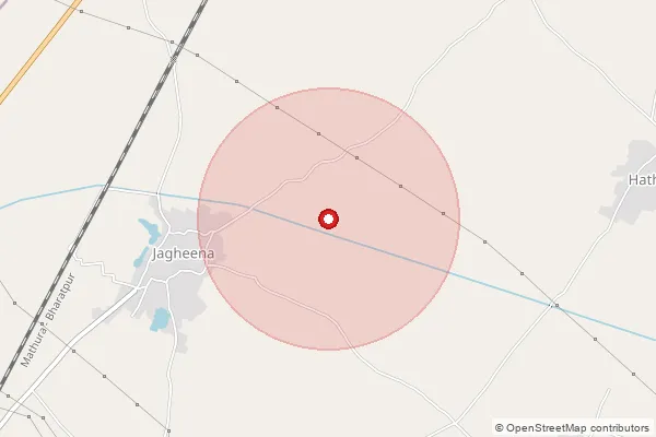 Map showing approximate area covered by Pincode 321021 — Phulwara B.O, Bharatpur
