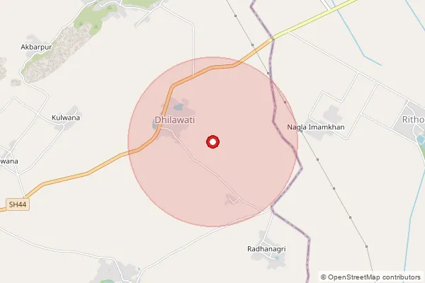 Map showing approximate area covered by Pincode 321022 — Anand Dadri B.O, Bharatpur