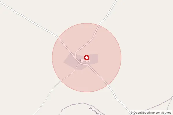 Map showing approximate area covered by Pincode 321608 — Pali Bo, Dausa