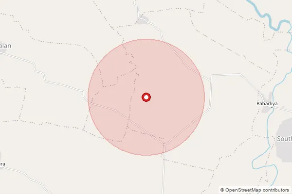 Map showing approximate area covered by Pincode 322028 — Behted Bo, Sawai Madhopur