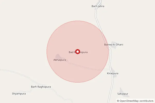 Map showing approximate area covered by Pincode 322029 — Kundera So, Sawai Madhopur