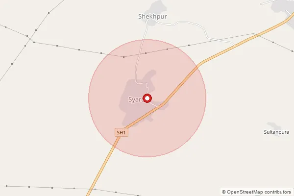 Map showing approximate area covered by Pincode 322034 — Makholi Bo, Sawai Madhopur
