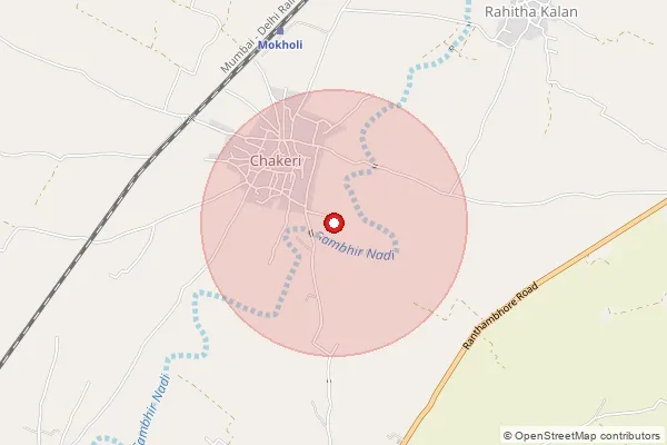 Map showing approximate area covered by Pincode 322212 — Amavragarh Bo, Sawai Madhopur