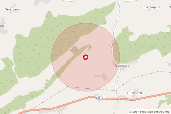 Map showing approximate area covered by Pincode 322241 — Ata Bo, Karauli