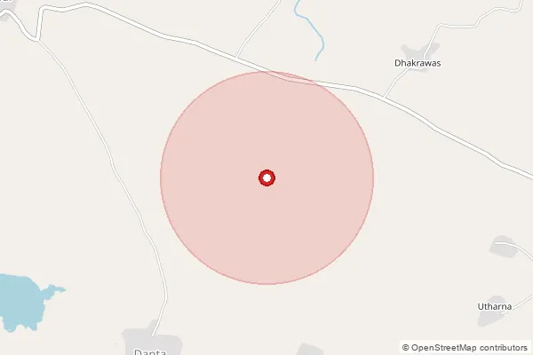 Map showing approximate area covered by Pincode 323026 — Bhawanipura B.O, Bundi