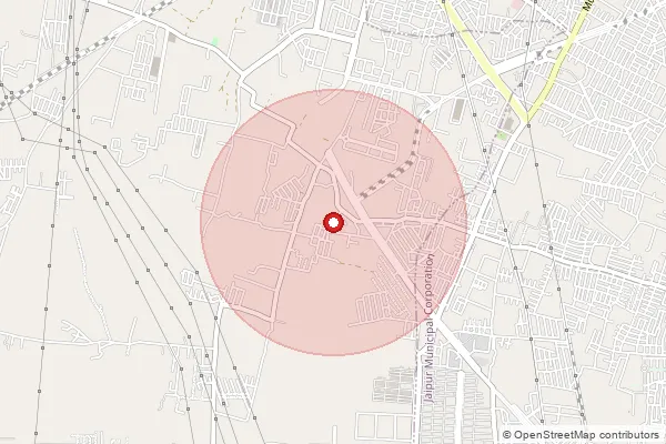 Map showing approximate area covered by Pincode 323613 — Indergarh S.O (Bundi), Bundi