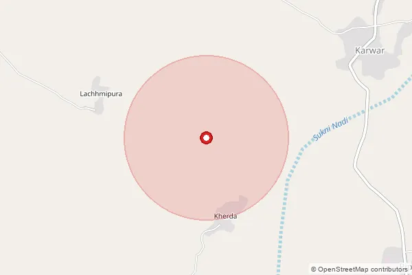 Map showing approximate area covered by Pincode 325004 — Binayaka B.O, Kota