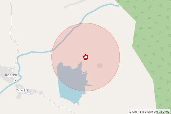 Map showing approximate area covered by Pincode 325207 — Bamla B.O, Baran