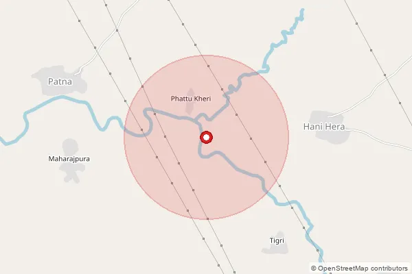 Map showing approximate area covered by Pincode 325219 — Mawasa B.O, Baran