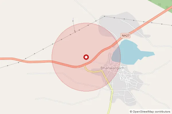 Map showing approximate area covered by Pincode 325224 — Chhaatarganj B.O, Baran
