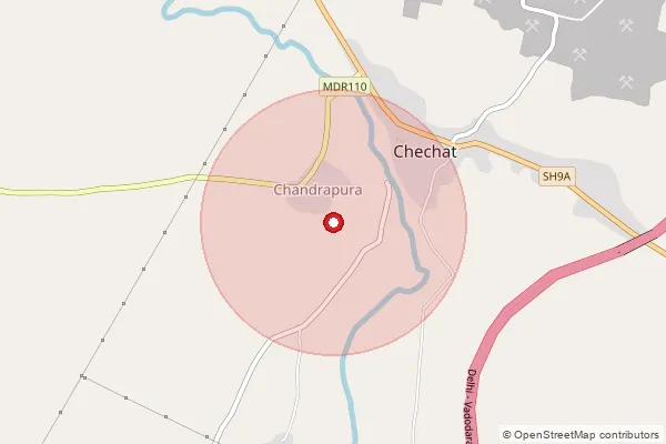 Map showing approximate area covered by Pincode 326518 — Deoli B.O, Kota