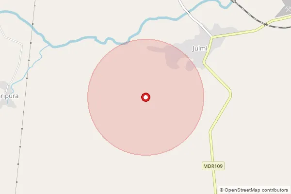 Map showing approximate area covered by Pincode 326519 — Julmi B.O, Kota