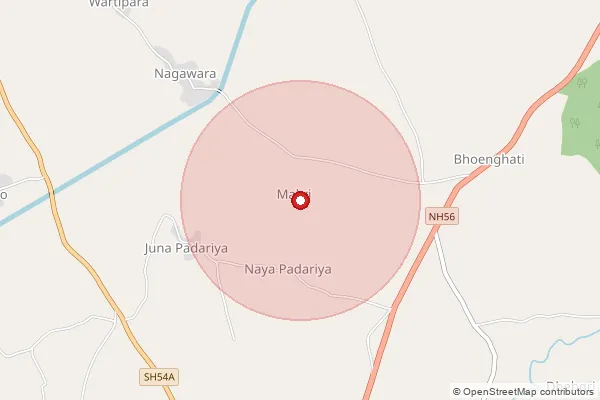 Map showing approximate area covered by Pincode 327606 — Peeplod B.O, Banswara
