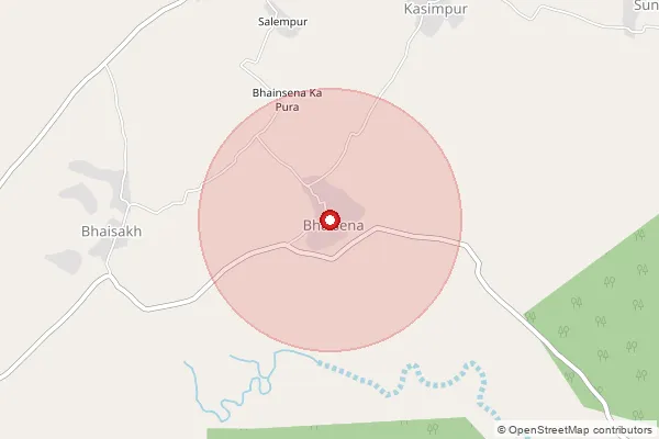 Map showing approximate area covered by Pincode 328001 — Dholpur Ho, Dholpur