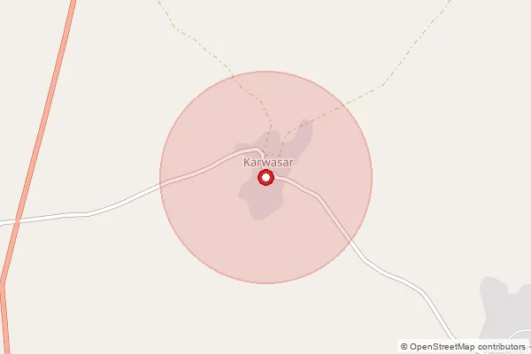 Map showing approximate area covered by Pincode 331001 — Churu H.O, Churu