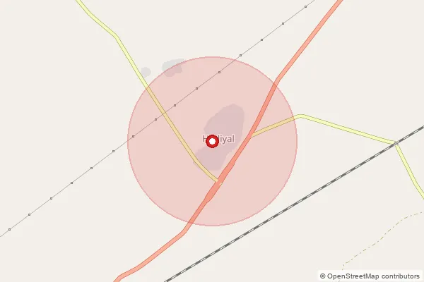 Map showing approximate area covered by Pincode 331029 — Hadyal Village B.O, Churu
