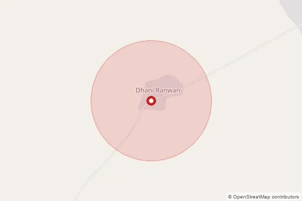 Map showing approximate area covered by Pincode 331031 — Satra S.O, Churu