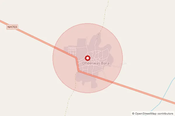 Map showing approximate area covered by Pincode 331302 — Raiyatunda B.O, Churu