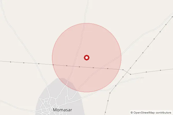 Map showing approximate area covered by Pincode 331801 — Surjansar B.O, Bikaner