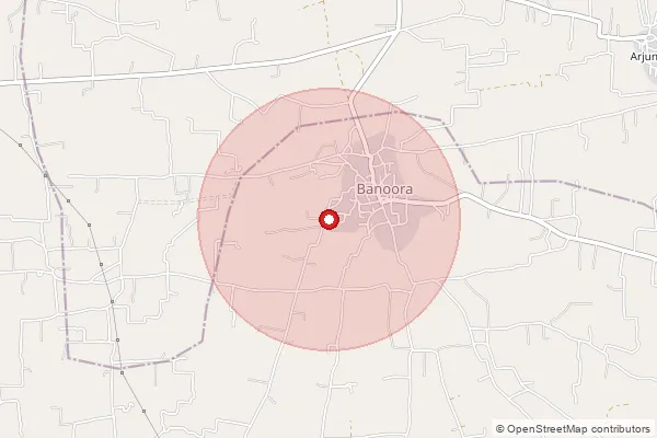 Map showing approximate area covered by Pincode 332023 — Mundawara Bo, Sikar