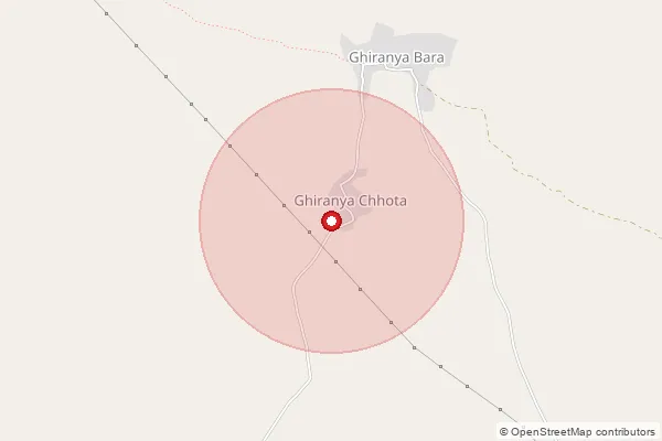 Map showing approximate area covered by Pincode 332026 — Tunwa Bo, Sikar
