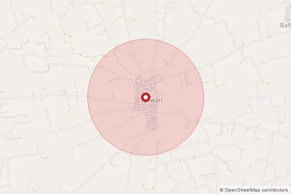 Map showing approximate area covered by Pincode 332030 — Singrawat So, Sikar
