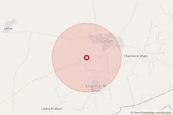 Map showing approximate area covered by Pincode 332041 — Pardoli Badi Bo, Sikar