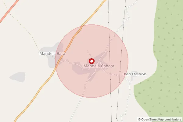 Map showing approximate area covered by Pincode 332301 — Birania Bo, Sikar