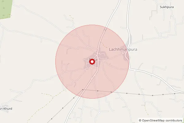 Map showing approximate area covered by Pincode 332406 — Dudhwa Bo, Sikar