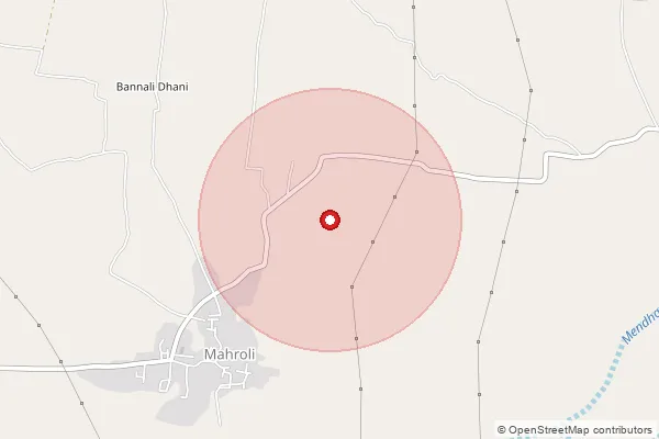 Map showing approximate area covered by Pincode 332603 — Arnia Bo, Sikar