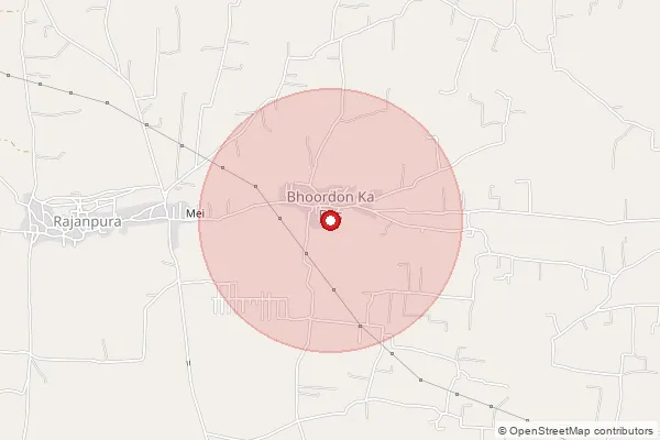 Map showing approximate area covered by Pincode 332703 — Dholasari Bo, Sikar