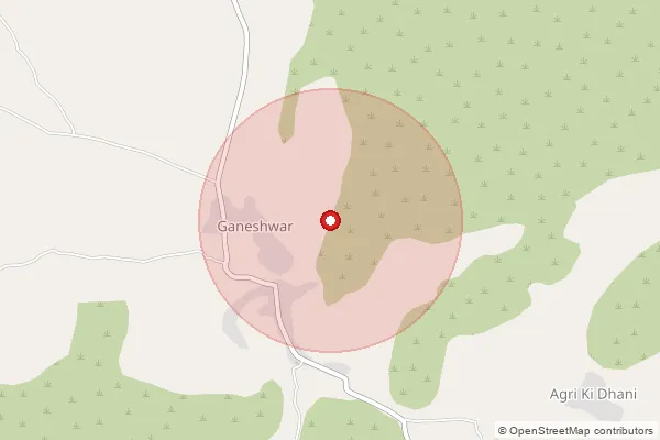 Map showing approximate area covered by Pincode 332705 — Dariba Bo, Sikar