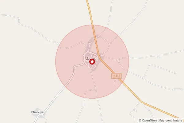 Map showing approximate area covered by Pincode 332711 — Jillo Bo, Sikar